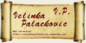 Velinka Palačković vizit kartica